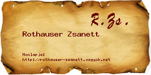Rothauser Zsanett névjegykártya